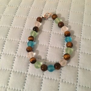 Sea Glass and Tiger’s Eye Bracelet